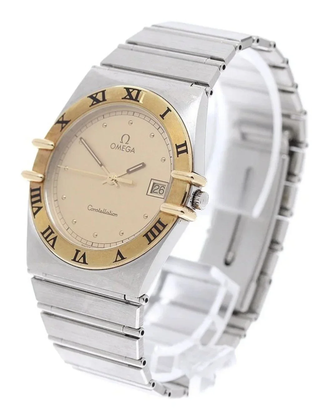 OMEGA Constellation Date gold Dial Quartz Men's Watch_966791